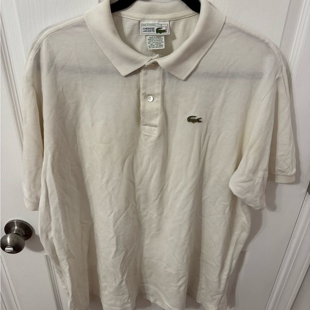 Lacoste Men's Off-White Polo Shirt